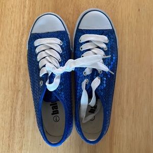 Valera Sequin Dance Sneakers Size 7 Royal Blue